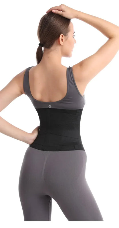Waist Cincher Belt — Tummy Control Body Shaper with Triple Wrap Corset, Workout Sweat Band & Gym Slimming Girdle