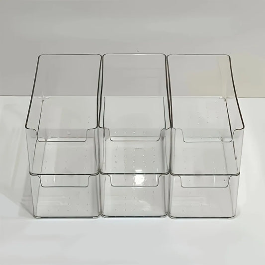 Multifunctional Transparent Storage Box – Durable Desk, Medicine & Home Organizer