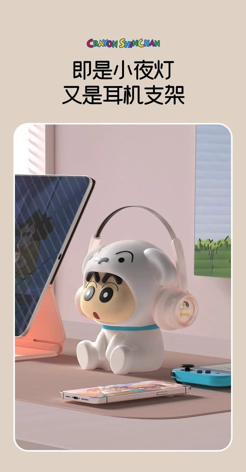 Crayon Shin-Chan Night Light – Soft Eye-Protecting LED Bedside Lamp USB Rechargeable Anime Gift