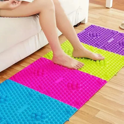 Reflexology Foot Massage Spike Mat — Yoga Cushion Pad for Anti-Stress, Blood Circulation & Toe Pressure Therapy