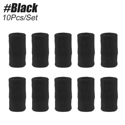 10Pcs Finger Sleeves Set – Soft Breathable Nylon Thumb Brace & Elastic Support Tape for Sports & Arthritis Relief