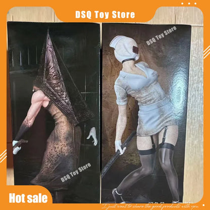 Silent Hill Figure – Bubble Head Nurse Red Pyramid Head Ornament, Horror Collectible Toy Gift