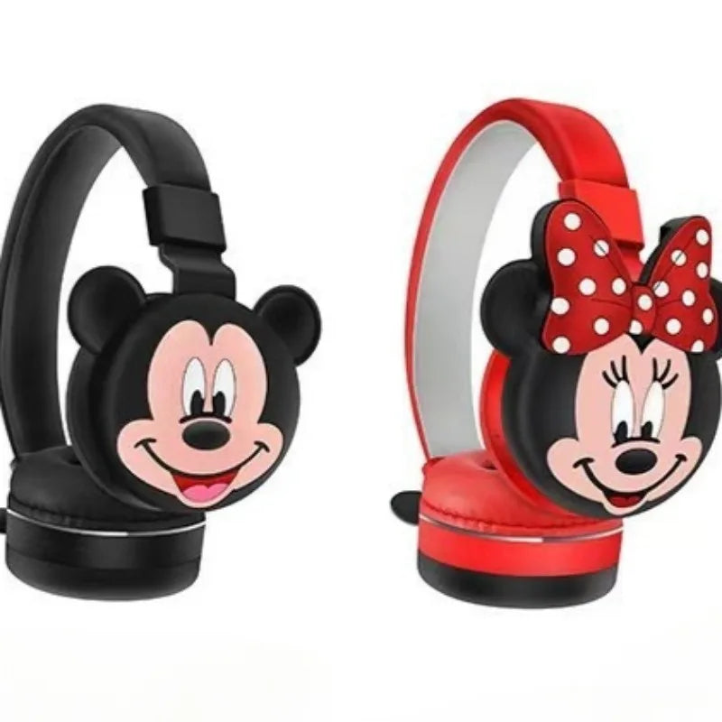 Disney Cartoon Earphones – Foldable HIFI Sound Mickey & Minnie Headphones with Microphone