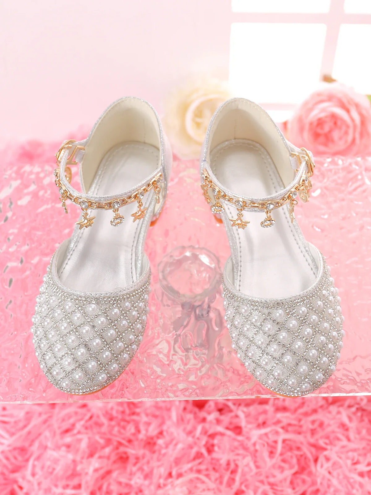 Crystal High Heels for Girls - Princess Dress Performance Shoes