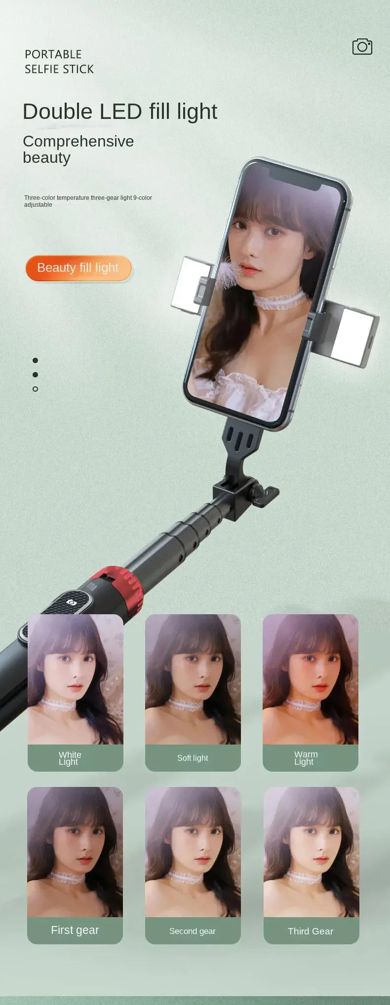 Xiaomi Tripod Selfie Stick – Bluetooth Mobile Tripod Stand with Remote Control, Ring Light & Telescopic Rod