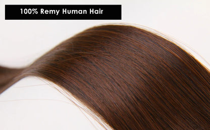 Brown Blonde Ombre Human Hair Toppers for Women – 10/12/14 Inches with Silk Base, Clips, and Bangs