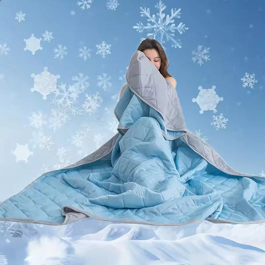 Grade A Cooling Summer Blanket – Lightweight Breathable Cooling Comforter for Bed, Soft Air-Conditioned Quilt (King/Queen Size)