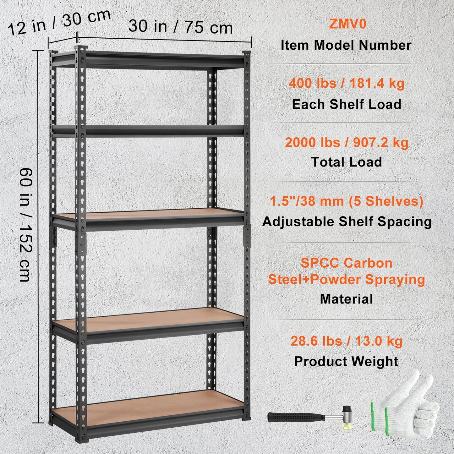 SucceBuy 5-Tier Heavy Duty Metal Storage Shelving Unit – Standing Organizer Rack for Kitchen, Living Room, Warehouse & Flower Stand