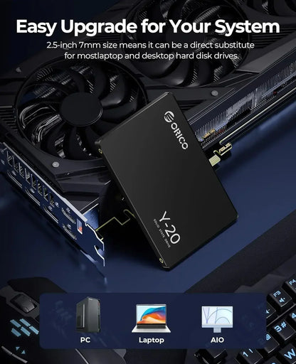 ORICO SATA III SSD 2.5” — 512GB-4TB 3D NAND Internal Solid State Drive Up to 550MB/s for PC & Laptop Upgrade