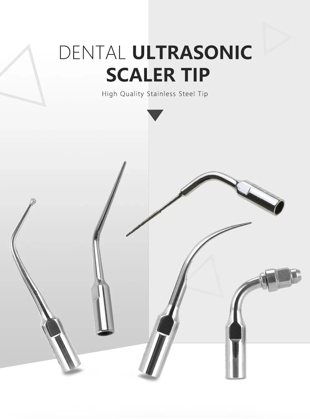 AZDENT 5pcs Dental Scaler Tips – Compatible with EMS, WOODPECKER, SATELEC, DTE, NSK Ultrasonic Scalers