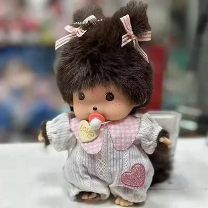 15cm DIY Monkey Plush Doll – Kawaii Dress-Up Pendant for Schoolbag, Cute Christmas & Children’s Gift