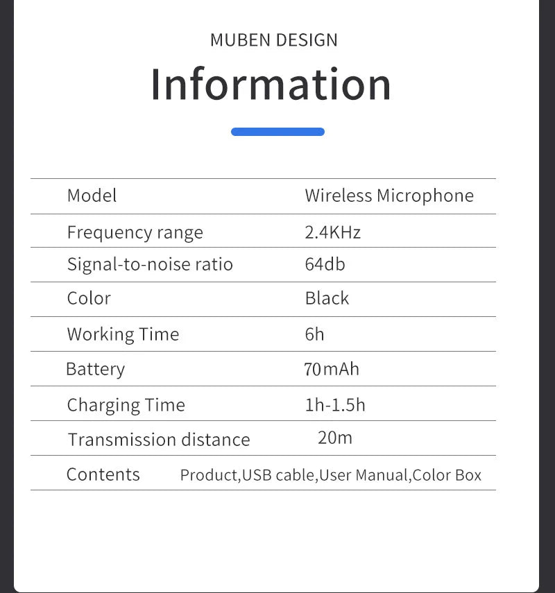 Wireless Mini Lavalier Microphone – Portable Noise-Reduction Lapel Mic for iPhone & Android Video Recording