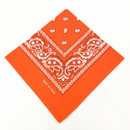Unisex Cotton Bandana – Paisley Cowboy & Biker Headband, Wrist Wrap & Hair Scarf for Men & Women