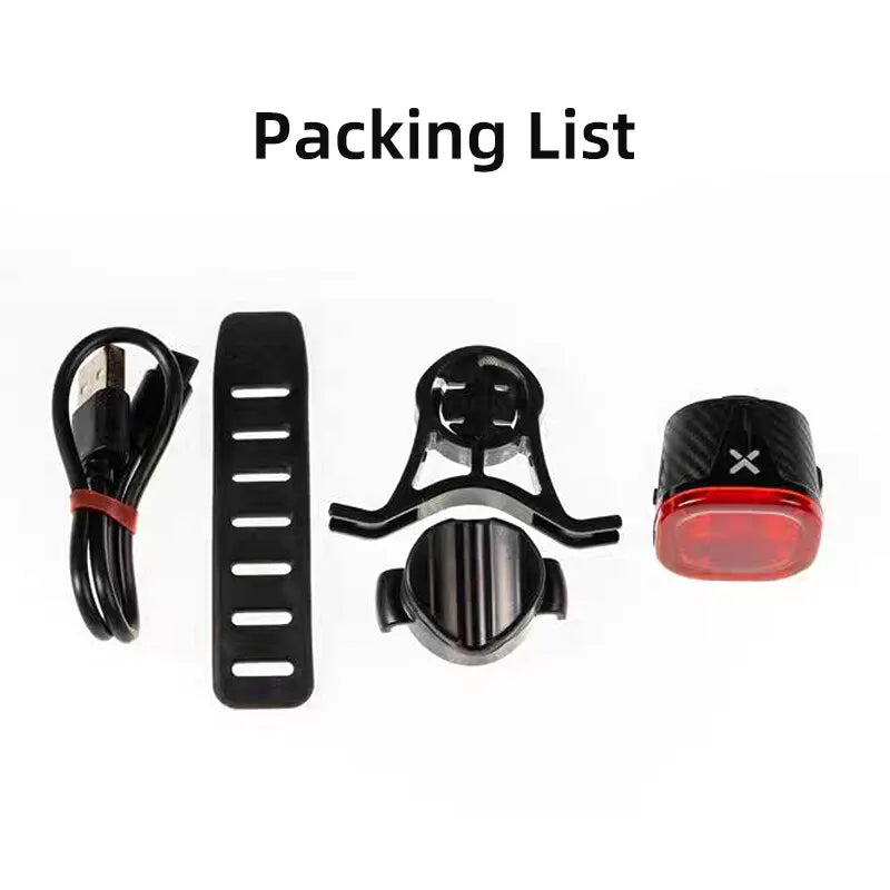 XOSS XR01 Bicycle Rear Light - Smart Auto Brake Sensing LED Taillight, Waterproof & Rechargeable Bike Accessory