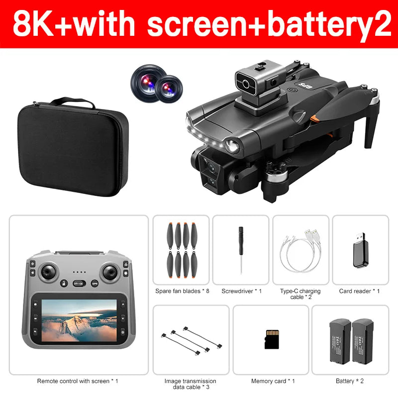 Xiaomi V198GPS Drone with 8K HD Camera – Foldable Brushless Quadcopter with Obstacle Avoidance & Optical ESC Aerial Tech