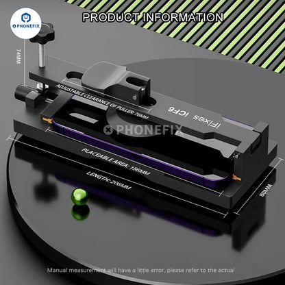 iFixes iCF6 Mobile Phone Screen Opening Fixture — Portable Adjustable LCD Clamp with Strong Suction Cup