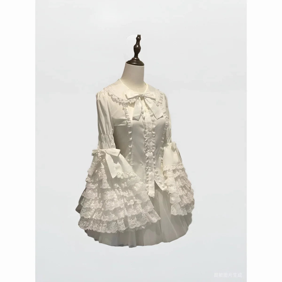 Lolita Princess Lace Sleeve Shirt - Long-Sleeve Kawaii Summer Inner Top for Women