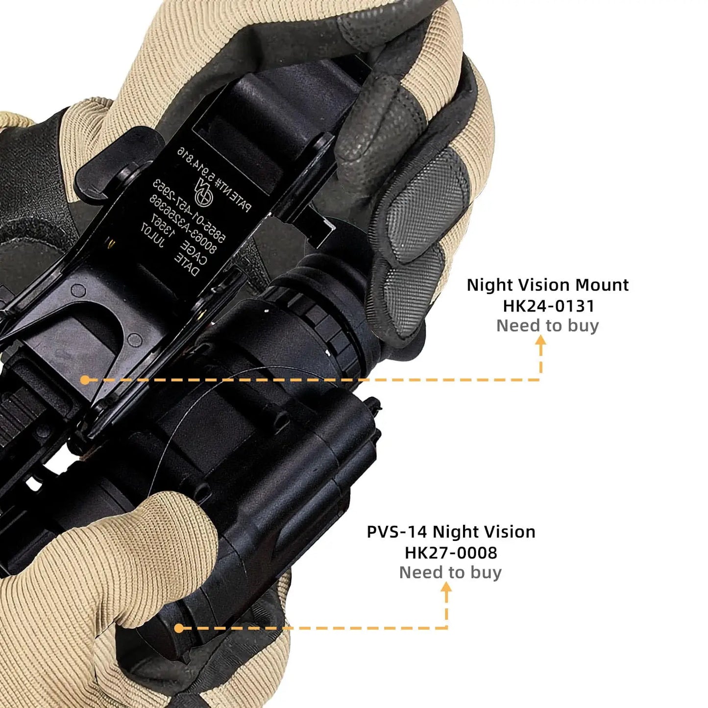 BOOIU Tactical Helmet Night Vision Mount – NVG PVS-14/PVS-7 Fast MICH Helmet Bracket Accessories