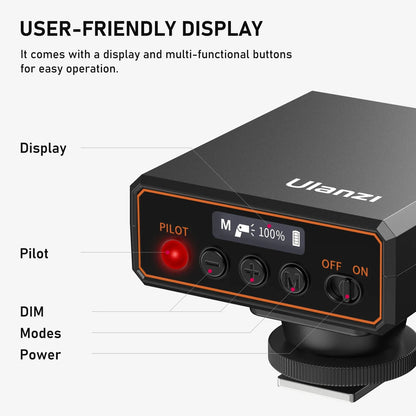 Ulanzi F12 TTL Wireless Flash Trigger – Auto & Manual Continuous Shooting for Canon, Nikon, Fuji, Sony Cameras