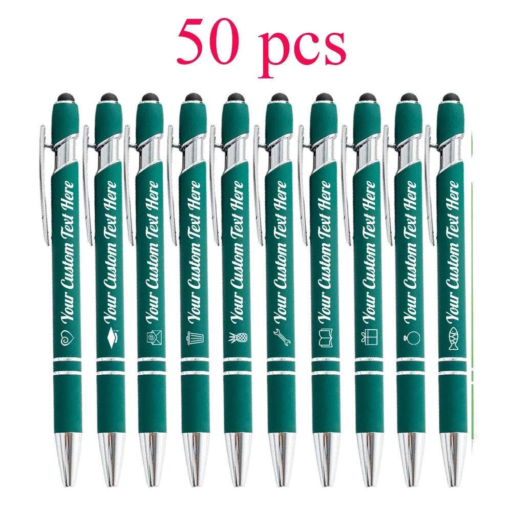 Customized Ballpoint Pen with Stylus - Personalized Metal Name & Logo Pen for Business, Graduation & Gifts