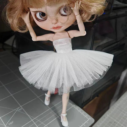 Chest Wrap Wedding Dress Skirt – Blythe, Licca, Azone OB22/OB24 Doll Dress-Up Accessories