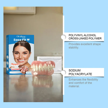 False Teeth Beauty Kit – Smile Veneers, Fake Tooth Denture for Whitening, Oral Care & Cosmetic Braces