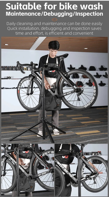 WEST BIKING Foldable Bike Repair & Display Stand – Multipurpose Wall/Floor Rack for Bicycle Storage & Maintenance