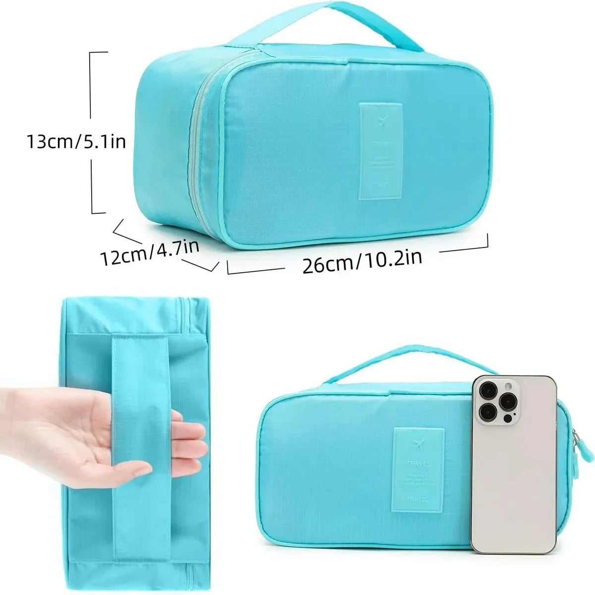 Portable Travel Storage Bag - Multi-function Bra Underwear Organizer Bags, Toiletry Cosmetic Case for Outdoor Travel