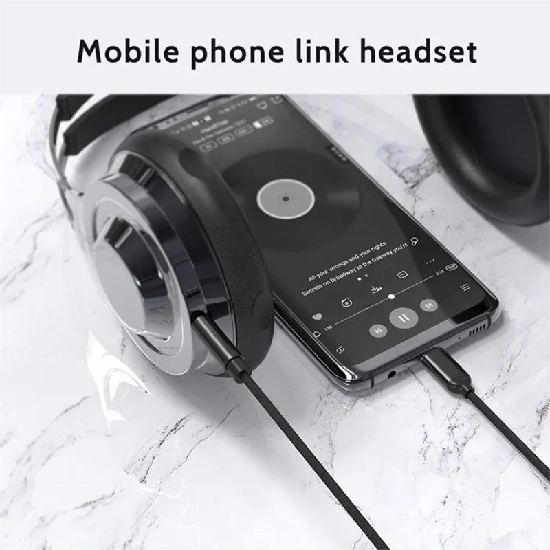 USB-C to 3.5mm Aux Audio Cable — Headphone & Speaker Adapter for Samsung S20/S21/Note 20/Tab S7