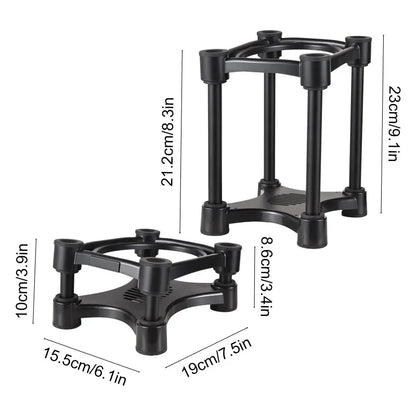 Desktop Speaker Stands – Removable Shock Absorber Monitor Audio Brackets for 5/6/8-Inch Speakers