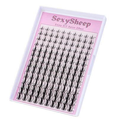 DIY Eyelash Extension Kit – D Curl Natural Lash Clusters Set with Bond, Seal, Remover & Tweezers for False Lash Application
