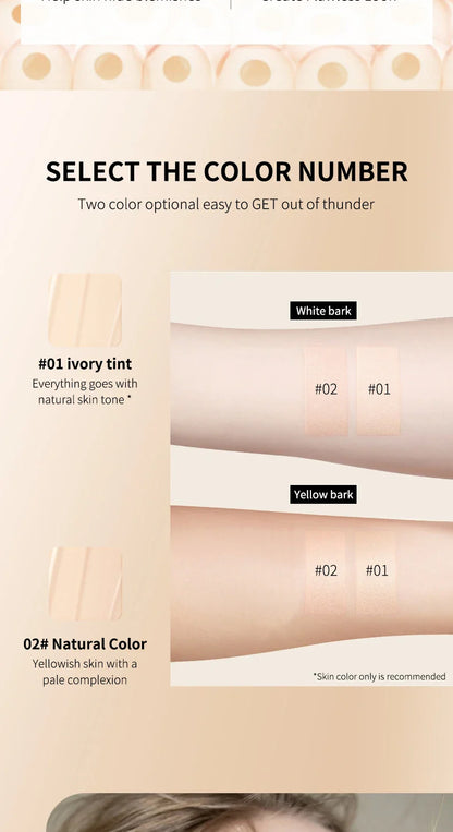 Ocheal 30g CC Cream Foundation – Waterproof Concealer, Moisturizing Sunscreen, SPF 50+, Long-Lasting Brightening Makeup Primer