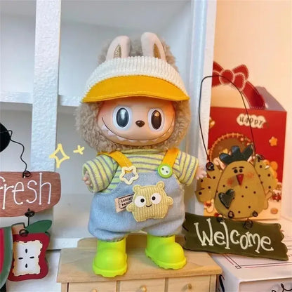 15-17cm Mini Labubu Doll Clothes — Idol V1 V2 Stylish Sports & Leisure Outfit Set | Doll Clothing Gift
