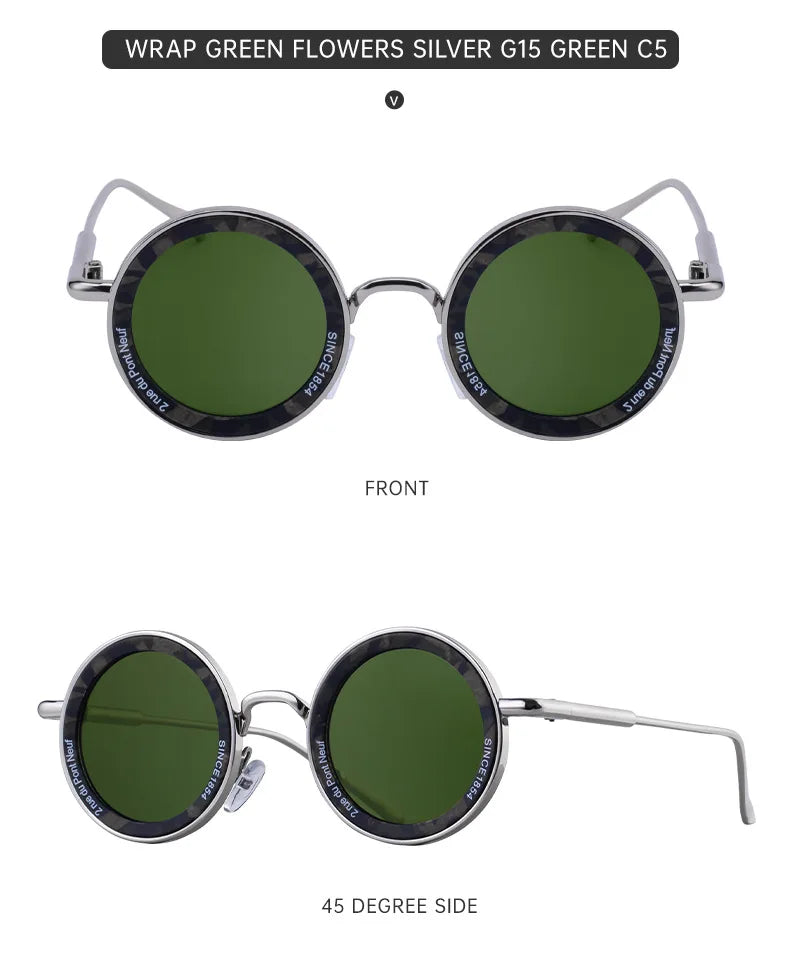 Round Steampunk Sunglasses — Vintage Punk Retro Fashion Glasses for Men & Women