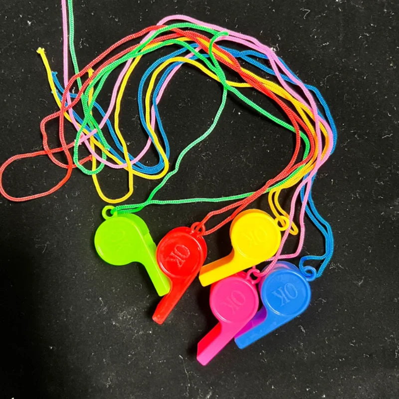 24PCS Colorful Birthday Whistles – Fun Party Toy & Cheer Props for Kids