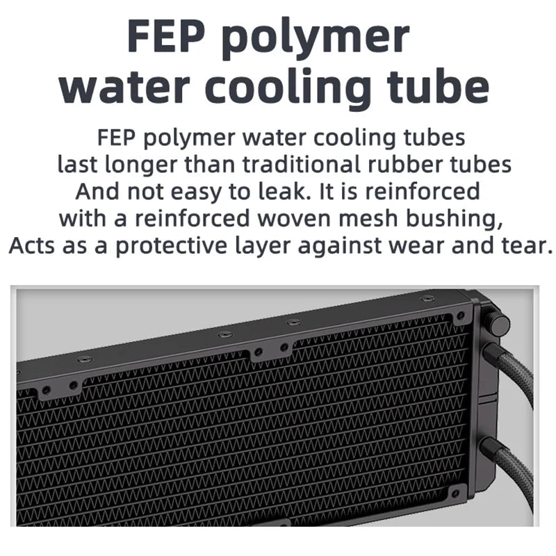TEUCER AF-120 RGB Water Cooler — 120mm CPU Radiator with Fan for Intel 2011/1700/155X & AMD AM4/AM5