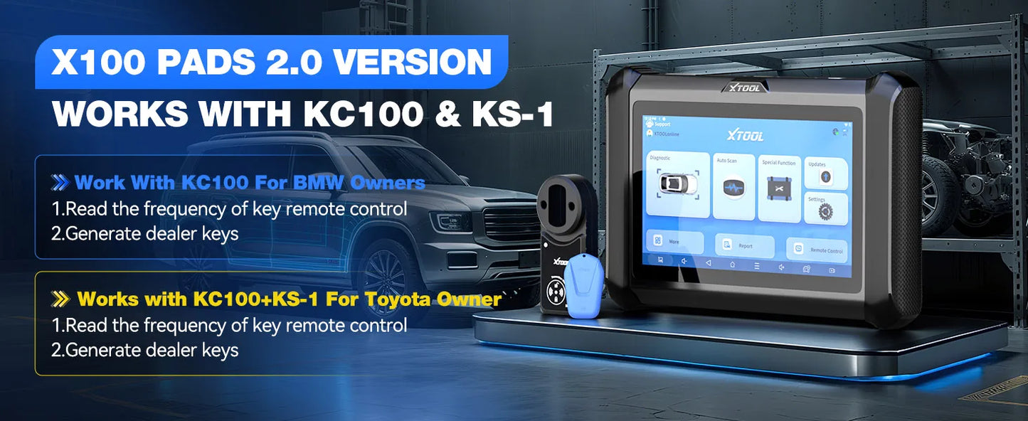 XTOOL X100 PADS Car Key Programmer & Generator – All-System PIN Code Reader, CANFD DOIP FCA V2.0 Automotive Diagnostic Scanner