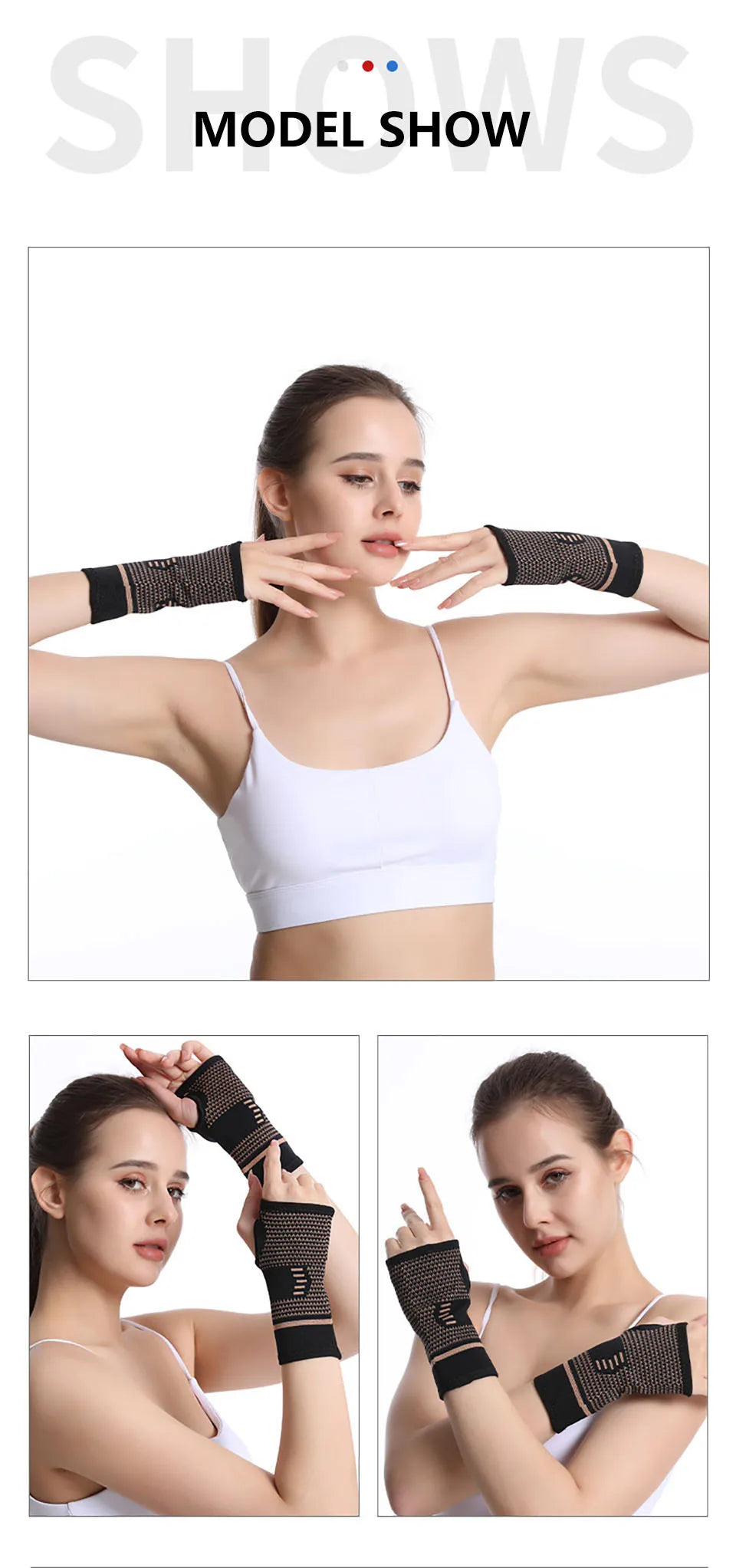 Copper Fiber Wrist Brace — Elastic Sport Bandage Wristband for Hand Support, Gym, Tennis, Fitness, and Powerlifting