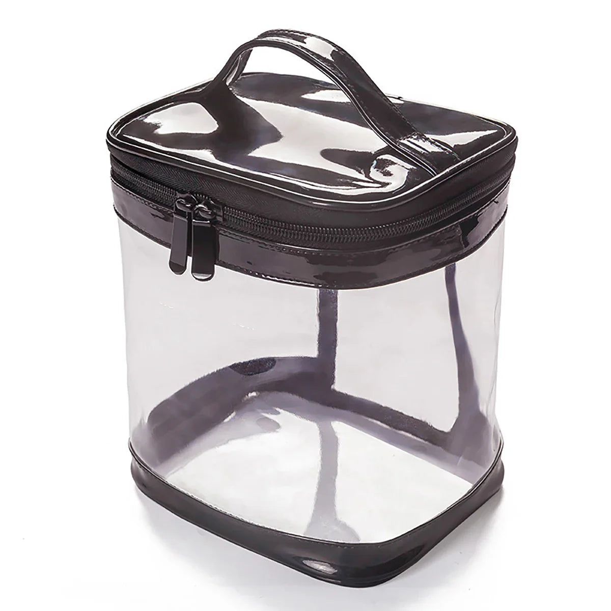 Clear PVC Makeup Bag – Portable Waterproof Travel Cosmetic Pouch