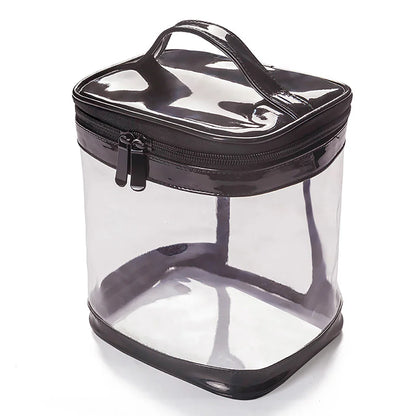 Clear PVC Makeup Bag – Portable Waterproof Travel Cosmetic Pouch