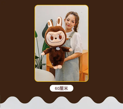 60cm Labubu Cute Rabbit Ragdoll Plush Toy – Soft Mink Fur Cartoon Pillow for Kids Christmas Gift