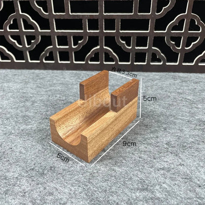 Japanese Sushi Rack – Wooden Taco & Snack Food Holder, Wood Plate Cuisine Stand for Sashimi & Sushi, Restaurant & Home Use