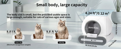 DOEL Automatic Self-Cleaning Cat Litter Box – App-Controlled Smart Toilet with Litter Mat for Multiple Large Cats