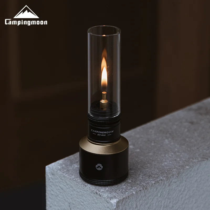 CAMPINGMOON Inflatable Aluminum Can Candle Light Set — Portable Camping & BBQ Atmosphere Lanterns