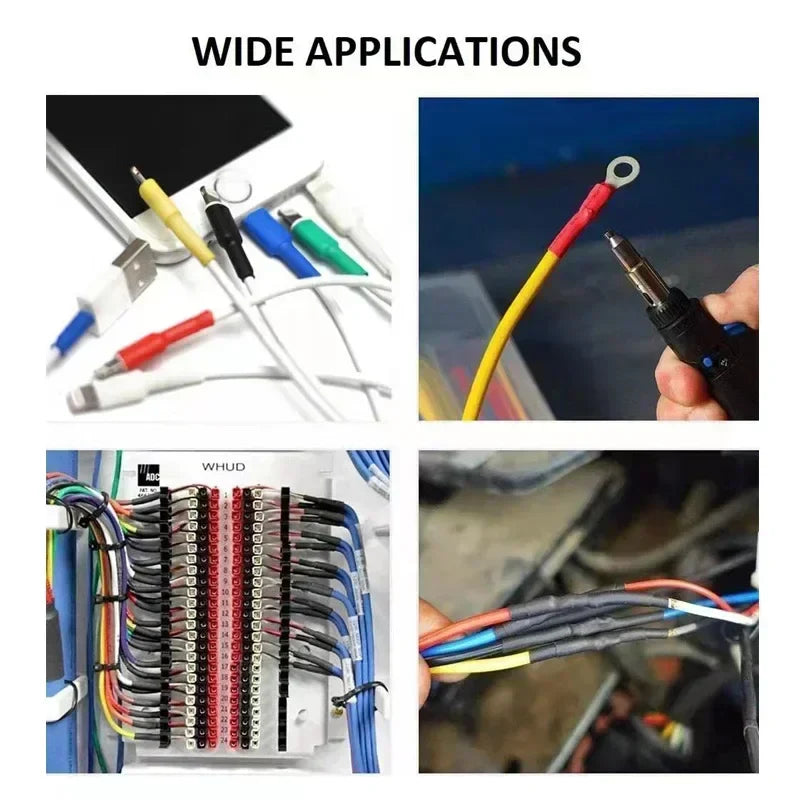 127/164/280/560PCS Heat Shrink Tubing Kit - 2:1 Insulation for Electrical Wire & Cable Connection