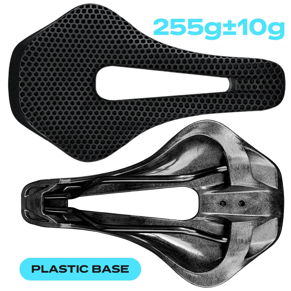 2024 RYET 3D Printed Carbon Bike Saddle — Ultralight Hollow MTB & Road Racing Cycling Seat Cushion