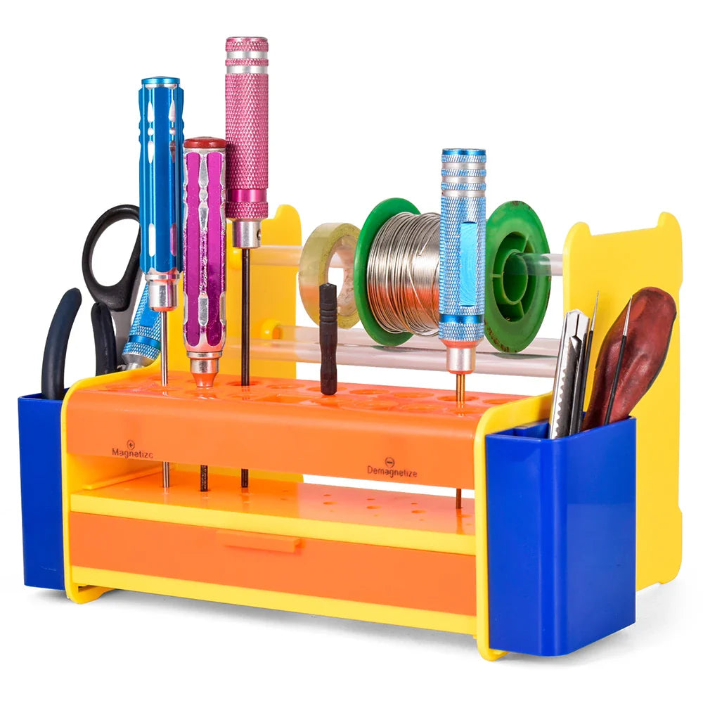 9IMOD Screwdriver Storage Rack – Multifunctional Organizer for RC Repair Tools, Hex & Cross Driver Desktop Stand