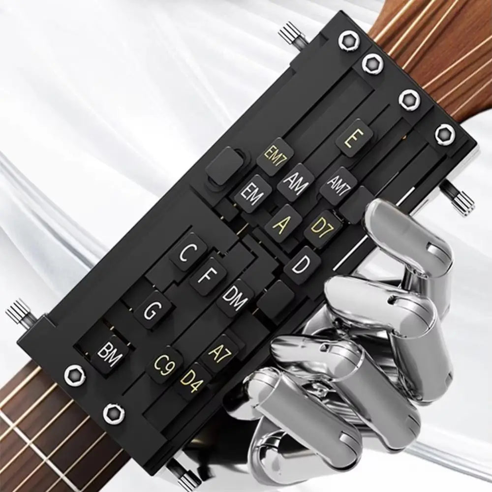 Beginner Guitar Chord Trainer - Portable Chord Learning Tool and Scale Practice Assistant for Guitar Players