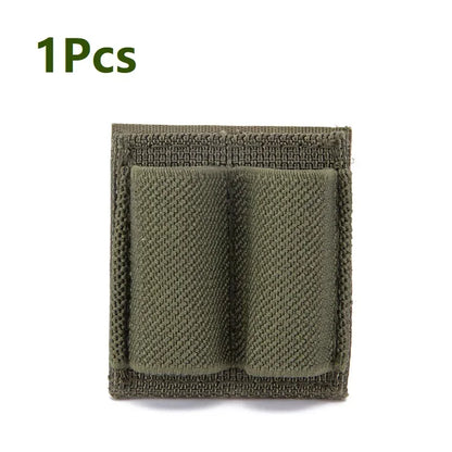 DIZETION Tactical 2-Round Holder Patch – Adhesive Hook & Loop Cartridge Pouch for M4 Shotgun Hunting