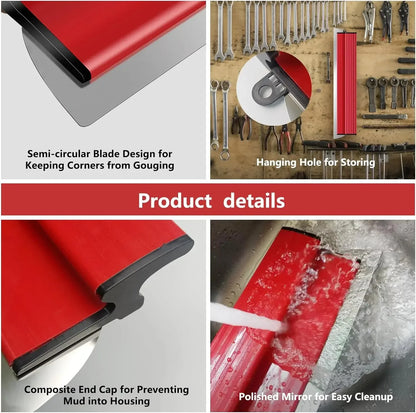 25cm/40cm Drywall Smooth Trowel Brush — Flexible Blade Spray Paint Finishing Putty Building Wall Material Tool